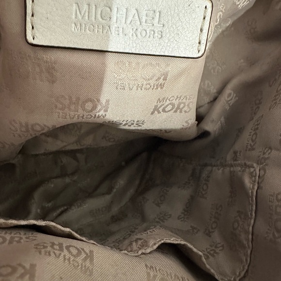 Michael Kors Signature MK Brown Canvas Tote Bag - Picture 3 of 5